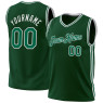 Custom Hunter Green Kelly Green-White Authentic Throwback Basketball Jersey